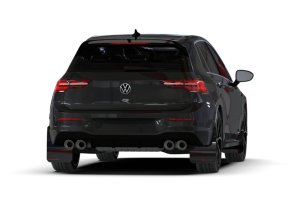 Volkswagen Golf GTI Mud Flaps - Front + Rear - Rally Armor - UR Red with White Logo - Red - `22-`25